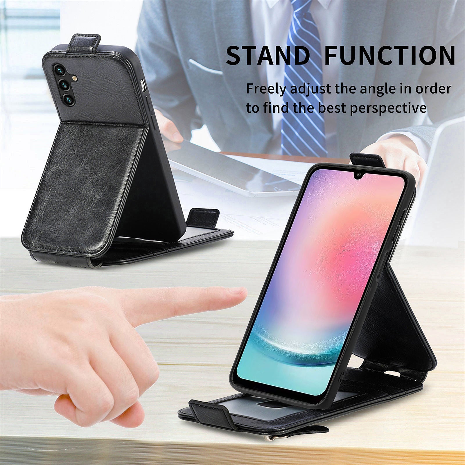 For Samsung Galaxy A24 5G Anti-Dust Phone Cover PU Leather Stand Wallet Vertical Flip Phone Case For Samsung Galaxy A24 5G Anti-Dust Phone Cover PU Leather Stand Wallet Vertical Flip Phone Case
